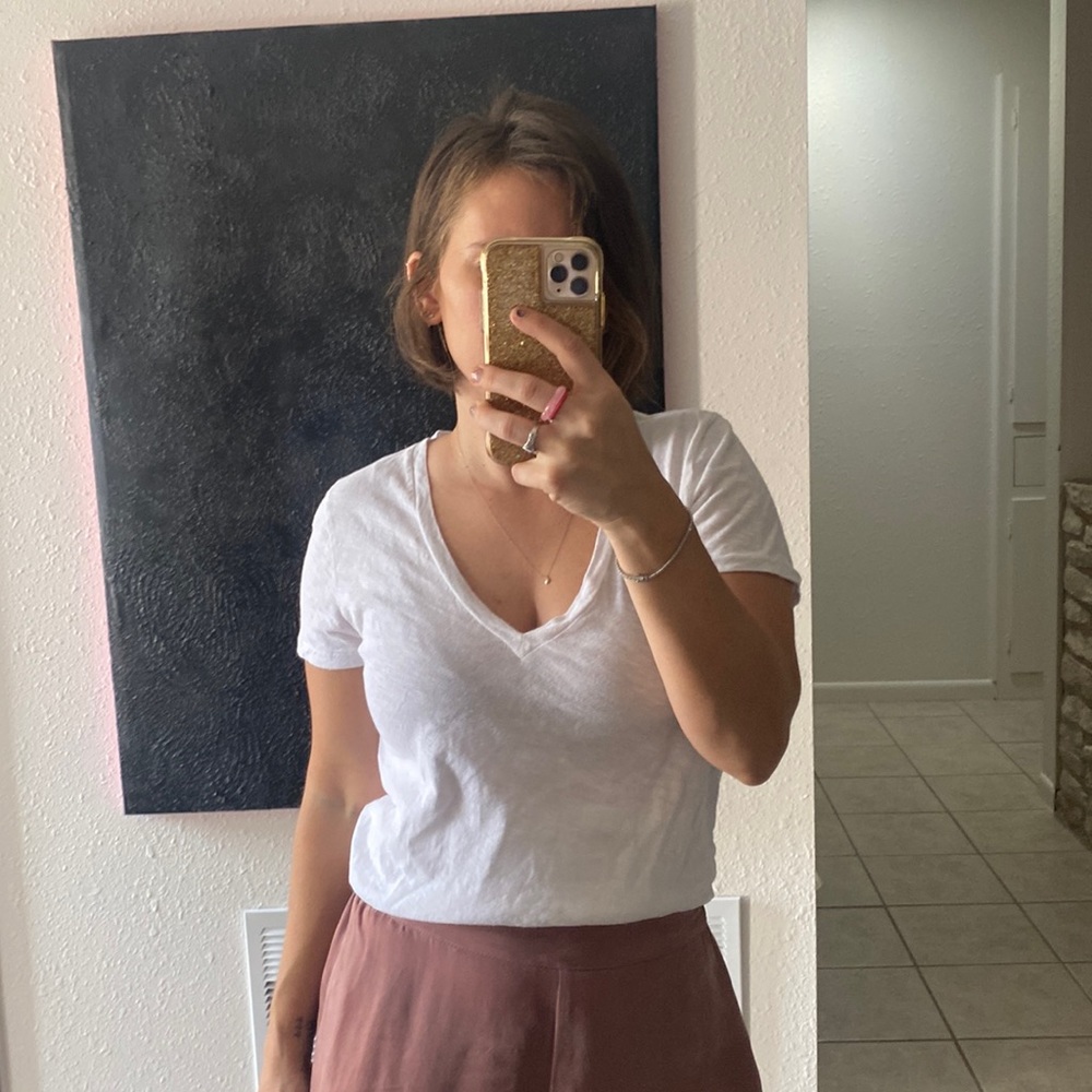 J Crew white v neck